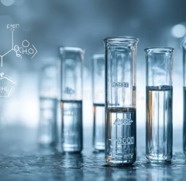 chemistry-laboratory-flasks-glass-beakers-filled-various-colored-liquids-transparent-blue-gray-solutions-molecular-chemistry-417994222